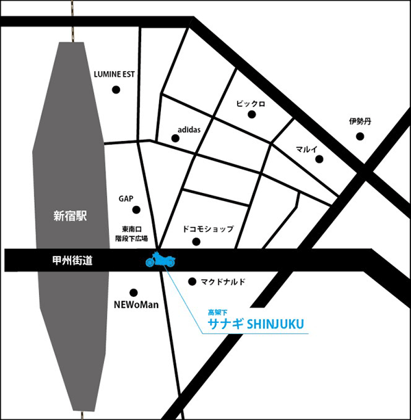 Sanagi Shinjuku map