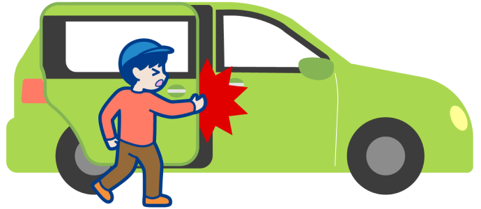 スライドドアの開け閉めは十分気をつけて